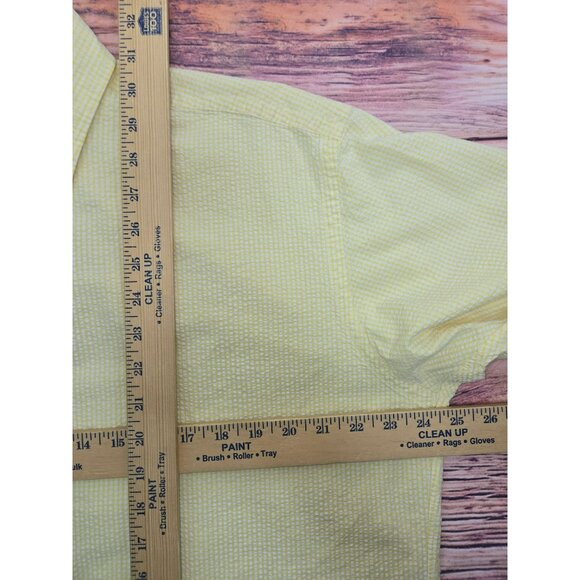 Ralph Lauren Blake Fit Classic Fit Yellow Check SS Shirt Medium Button-Down - Picture 7 of 7